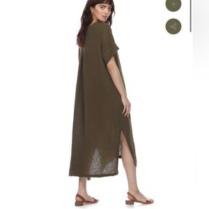 Honest Cotton Laguna Dress - olive - one size